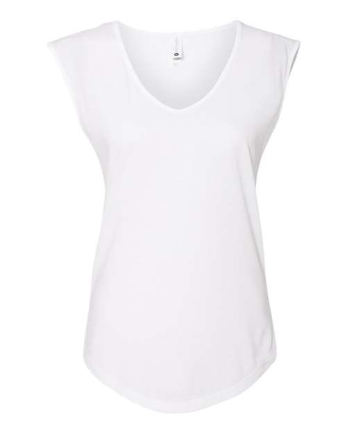 Next Level N5040 Ladies' Festival Sleeveless V #color_WHITE