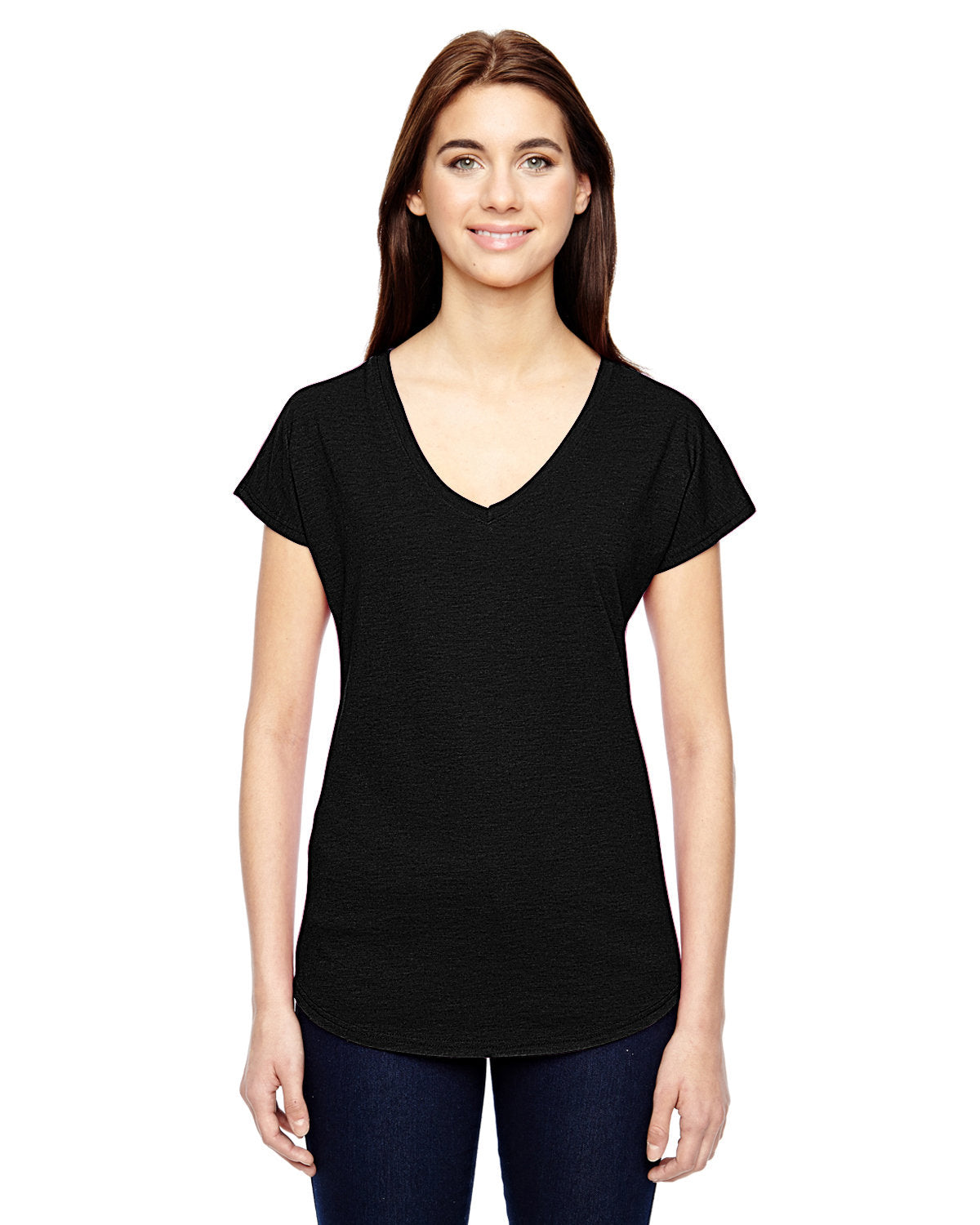 Anvil 6750VL Ladies' Triblend V-Neck T-Shirt