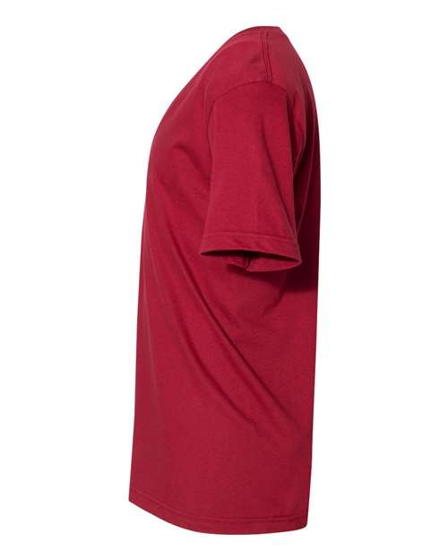 American Apparel 2456W Unisex Fine Jersey Short-Sleeve V-Neck T-Shirt #color_CRANBERRY