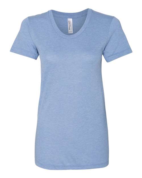 American Apparel TR301W Ladies' Triblend Short-Sleeve Track T-Shirt #color_ATHLETIC BLUE