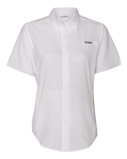 Columbia 7277 Ladies' Tamiami II Short-Sleeve Shirt #color_WHITE