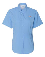 Columbia 7277 Ladies' Tamiami II Short-Sleeve Shirt #color_WHITECAP BLUE