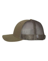 Richardson 115 Low Pro Trucker Cap #color_Chocolate Chip/ Grey Brown