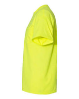 Gildan G830 Adult 50/50 Pocket T-Shirt #color_SAFETY GREEN