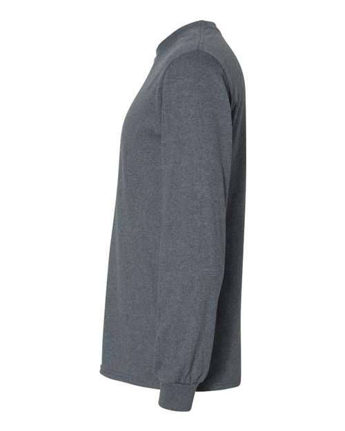 Gildan G840 Adult 50/50 Long-Sleeve T-Shirt #color_DARK HEATHER