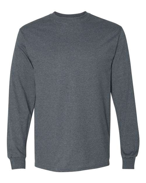 Gildan G840 Adult 50/50 Long-Sleeve T-Shirt #color_DARK HEATHER
