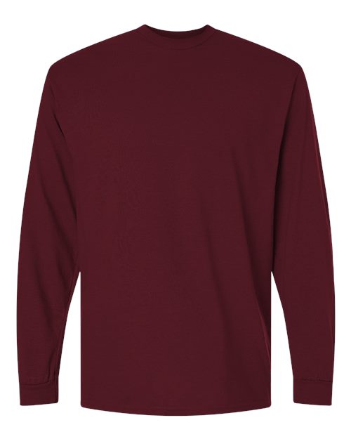 Gildan G840 Adult 50/50 Long-Sleeve T-Shirt #color_MAROON