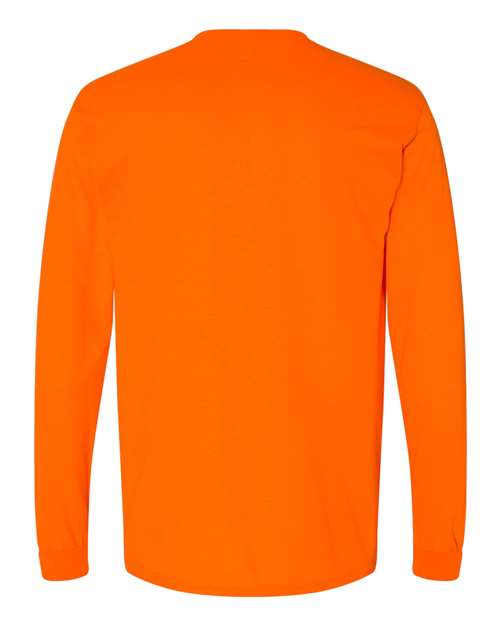 Gildan G840 Adult 50/50 Long-Sleeve T-Shirt #color_S ORANGE
