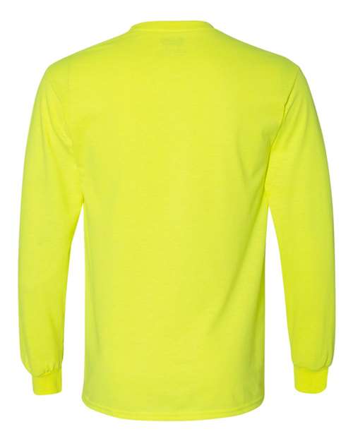 Gildan G840 Adult 50/50 Long-Sleeve T-Shirt #color_SAFETY GREEN