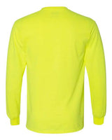 Gildan G840 Adult 50/50 Long-Sleeve T-Shirt #color_SAFETY GREEN