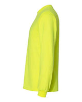 Gildan G840 Adult 50/50 Long-Sleeve T-Shirt #color_SAFETY GREEN