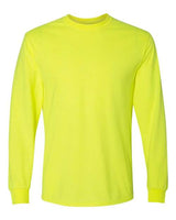 Gildan G840 Adult 50/50 Long-Sleeve T-Shirt #color_SAFETY GREEN