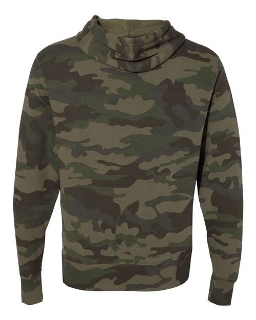 Independent Trading Co. AFX90UN Lightweight Hooded Sweatshirt #color_Forest Camo