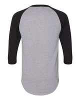 Augusta Sportswear AG4420 Adult 3/4-Sleeve Baseball Jersey #color_ATH HTHR/ BLACK