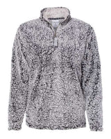 J America JA8451 Ladies' Epic Sherpa 1/4 Zip #color_BLACK HEATHER