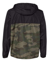 Independent Trading Co. EXP54LWZ Lightweight Windbreaker Full-Zip Jacket #color_Black/ Forest Camo