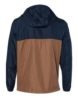 Independent Trading Co. EXP54LWZ Lightweight Windbreaker Full-Zip Jacket #color_Classic Navy/ Saddle