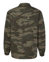 Independent Trading Co. EXP99CNB Water-Resistant Windbreaker Coach’s Jacket #color_Forest Camo
