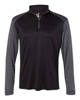 Badger 4006 Ultimate SoftLock Sport Quarter-Zip Pullover #color_Black/ Graphite