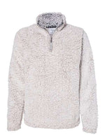 J America JA8451 Ladies' Epic Sherpa 1/4 Zip #color_OATMEAL HEATHER