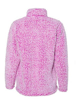 J America JA8451 Ladies' Epic Sherpa 1/4 Zip #color_MAGENTA HEATHER