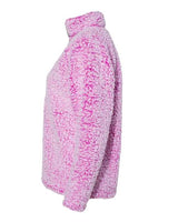 J America JA8451 Ladies' Epic Sherpa 1/4 Zip #color_MAGENTA HEATHER