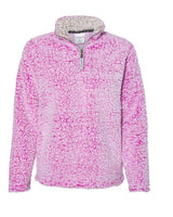 J America JA8451 Ladies' Epic Sherpa 1/4 Zip #color_MAGENTA HEATHER