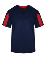 Alleson Athletic 2976 Youth Striker Placket #color_Navy/ Red