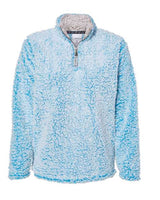 J America JA8451 Ladies' Epic Sherpa 1/4 Zip #color_SAPPHIRE HEATHER