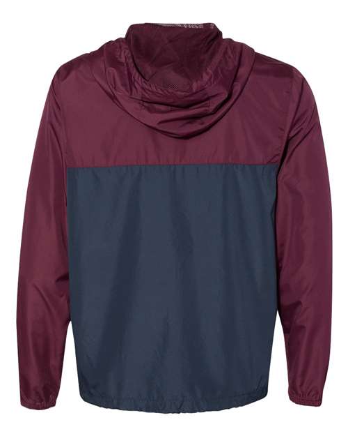 Independent Trading Co. EXP54LWZ Lightweight Windbreaker Full-Zip Jacket #color_Maroon/ Classic Navy