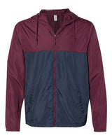 Independent Trading Co. EXP54LWZ Lightweight Windbreaker Full-Zip Jacket #color_Maroon/ Classic Navy