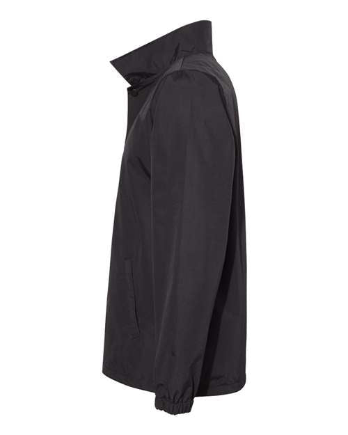 Independent Trading Co. EXP99CNB Water-Resistant Windbreaker Coach’s Jacket #color_Black/ Black