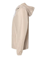 Independent Trading Co. EXP54LWZ Lightweight Windbreaker Full-Zip Jacket #color_Classic Khaki/ White Zipper