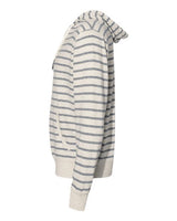 Independent Trading Co. PRM90HT Midweight French Terry Hooded Sweatshirt #color_Oatmeal Heather/ Salt & Pepper Stripe