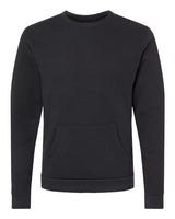 Next Level 9001 Unisex Long Sleeve Crew with Pocket #color_BLACK