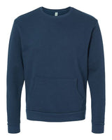 Next Level 9001 Unisex Long Sleeve Crew with Pocket #color_MIDNIGHT NAVY