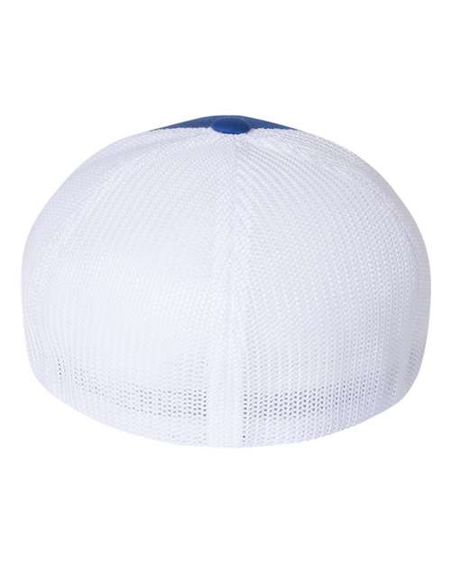 Flexfit 6511 Adult 6-Panel Trucker Hat #color_ROYAL/ WHITE