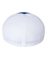 Flexfit 6511 Adult 6-Panel Trucker Hat #color_ROYAL/ WHITE