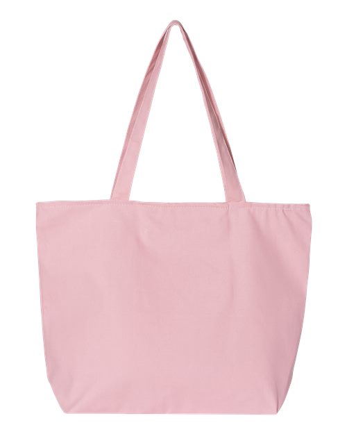 Q-Tees Q611 25L Zippered Tote #color_Light Pink