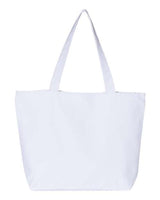 Q-Tees Q611 25L Zippered Tote #color_White
