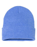 "Sportsman SP12 12" Solid Cuffed Beanie #color_Heather Royal"