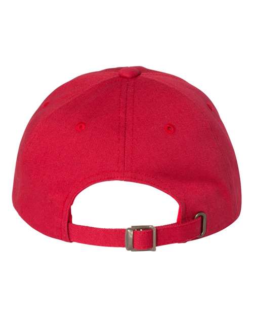 Yupoong 6245CM Adult Low-Profile Cotton Twill Dad Cap #color_CRANBERRY