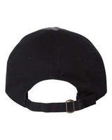 Valucap VC300A Bio-Washed Classic Dad Hat #color_Charcoal/ Black