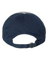 Valucap VC300A Bio-Washed Classic Dad Hat #color_Grey/ Navy