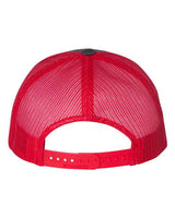 Richardson 115 Low Pro Trucker Cap #color_Charcoal/ Red