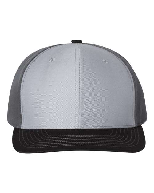 Richardson 312 Twill Back Trucker Cap #color_Grey/ Charcoal/ Black