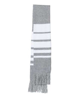 Sportsman SP07 Soccer Scarf #color_Heather Grey/ White