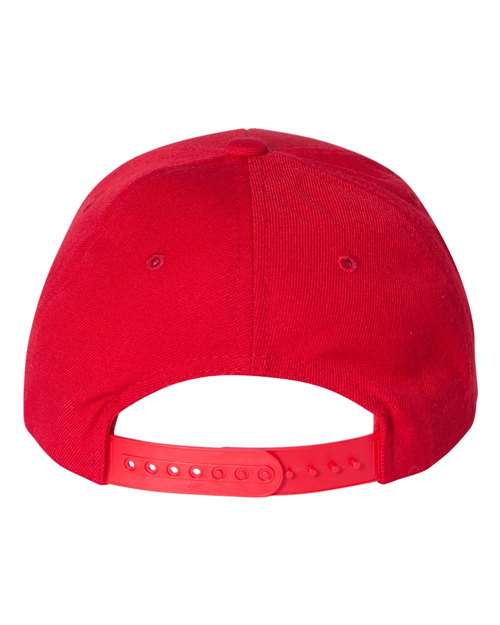 Yupoong 6789M Premium Curved Visor Snapback #color_RED