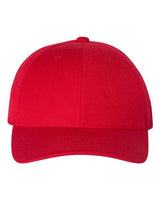 Yupoong 6789M Premium Curved Visor Snapback #color_RED