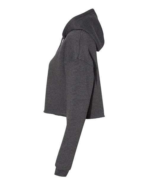 Bella + Canvas B7502 Ladies' Cropped Fleece Hoodie #color_DARK GRY HEATHER